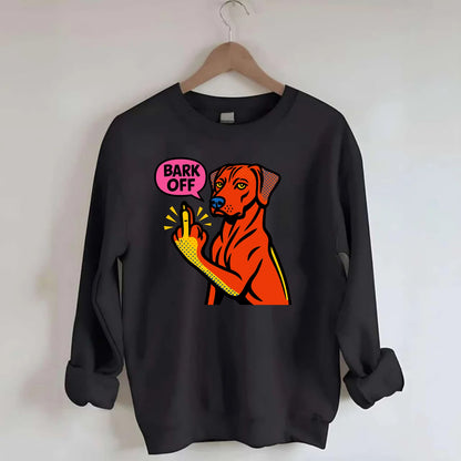 Rhodesian Ridgeback with distinctive ridge on back, athletic muscular paw up - Crewneck Sweatshirt - black