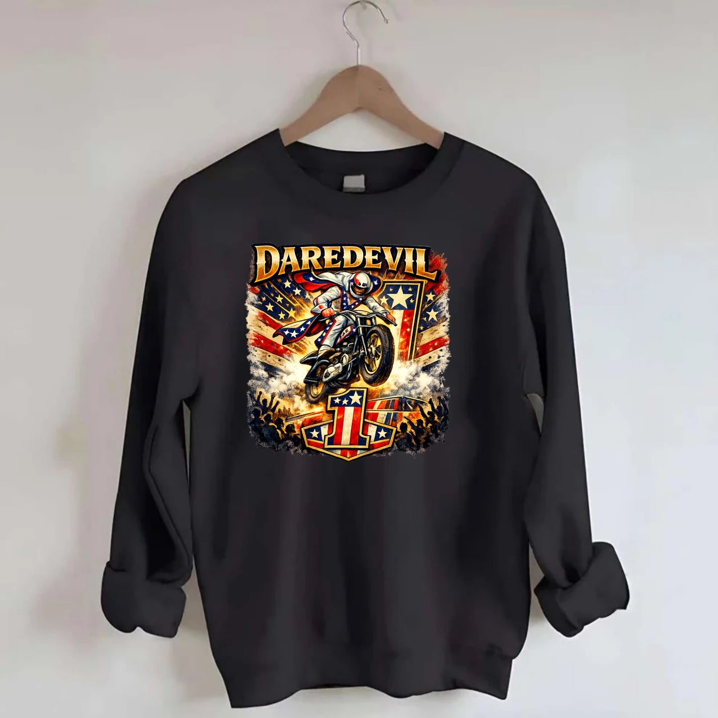 Daredevil Stunt Rider - Crewneck Sweatshirt - black