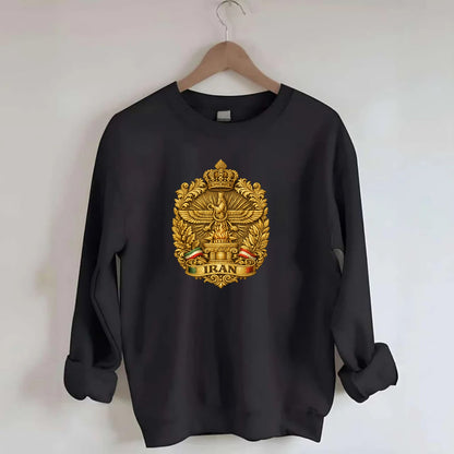 Iran Fire Temple Emblem - Crewneck Sweatshirt - black