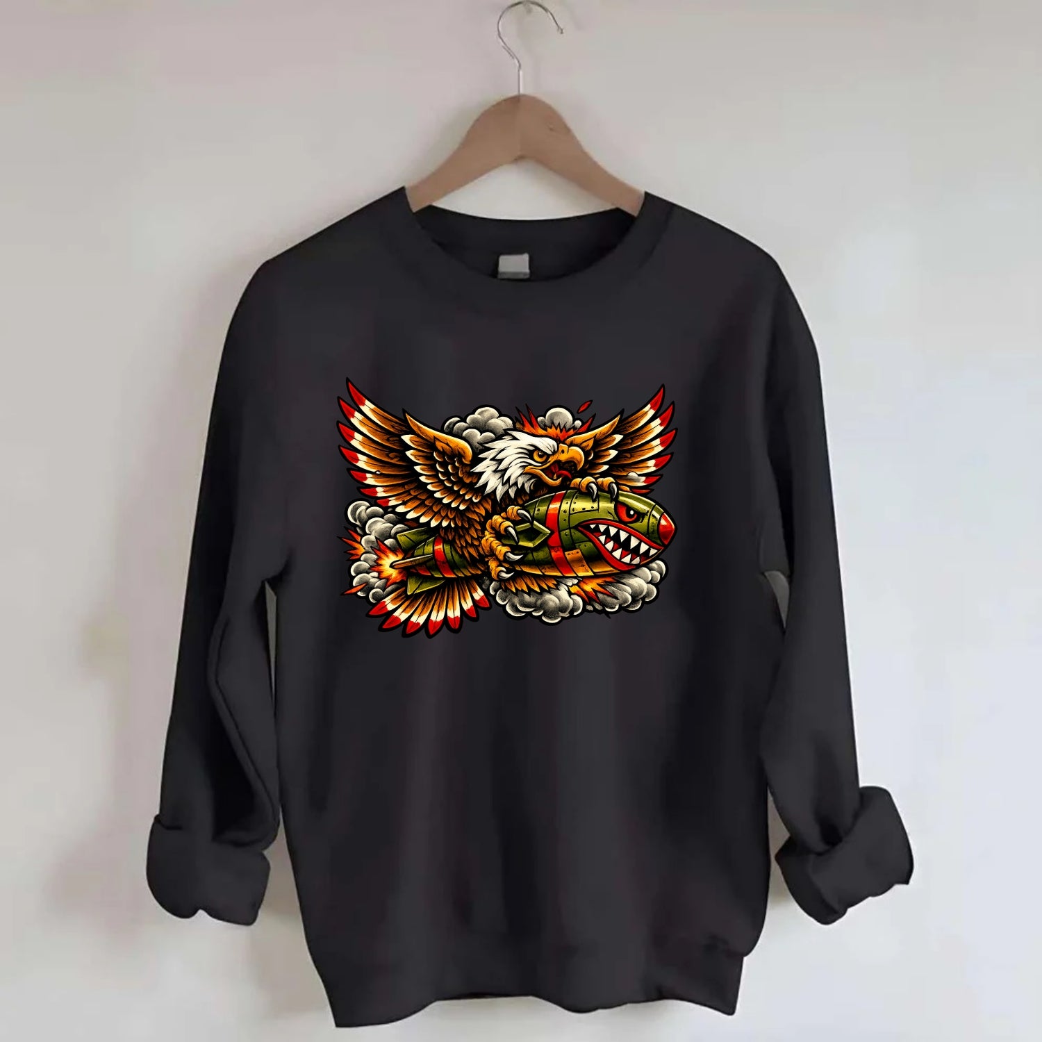 War Eagle Bomb - Crewneck Sweatshirt - black