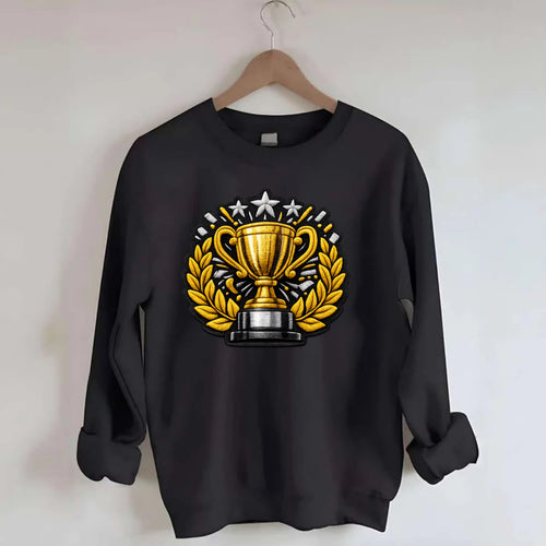 CHAMPIONSHIP TROPHY - golden trophy cup with - Crewneck Sweatshirt