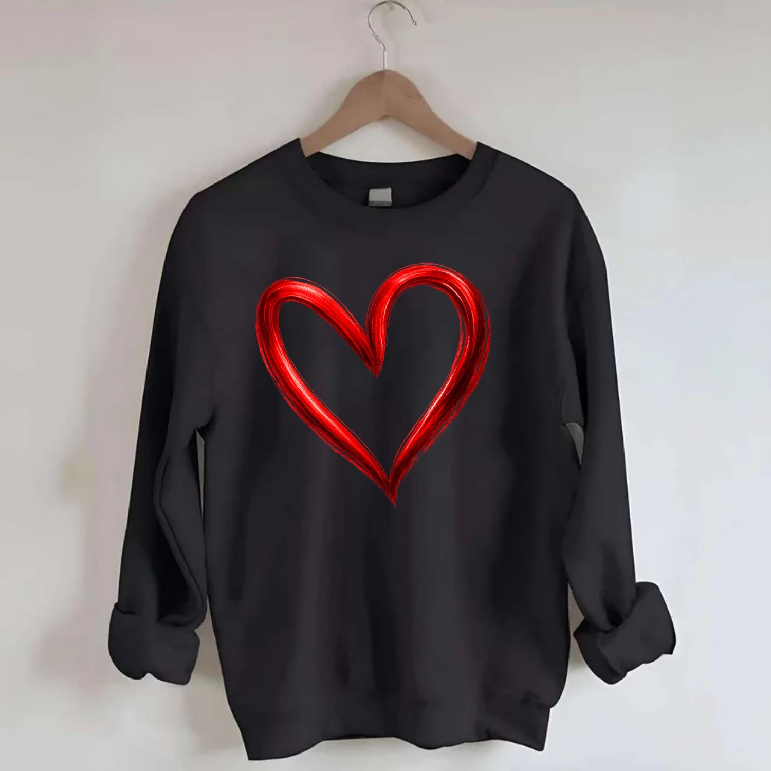 Love Heart - Crewneck Sweatshirt - black