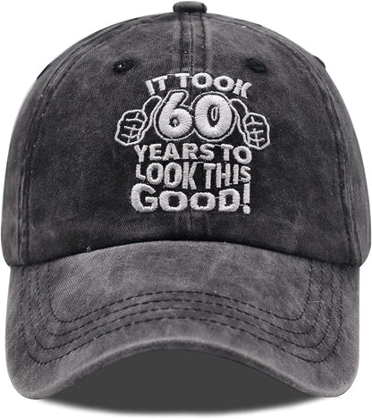 Vintage 60th Embroidered Classic Cap - "It Took 60 Years to Look This Good!"