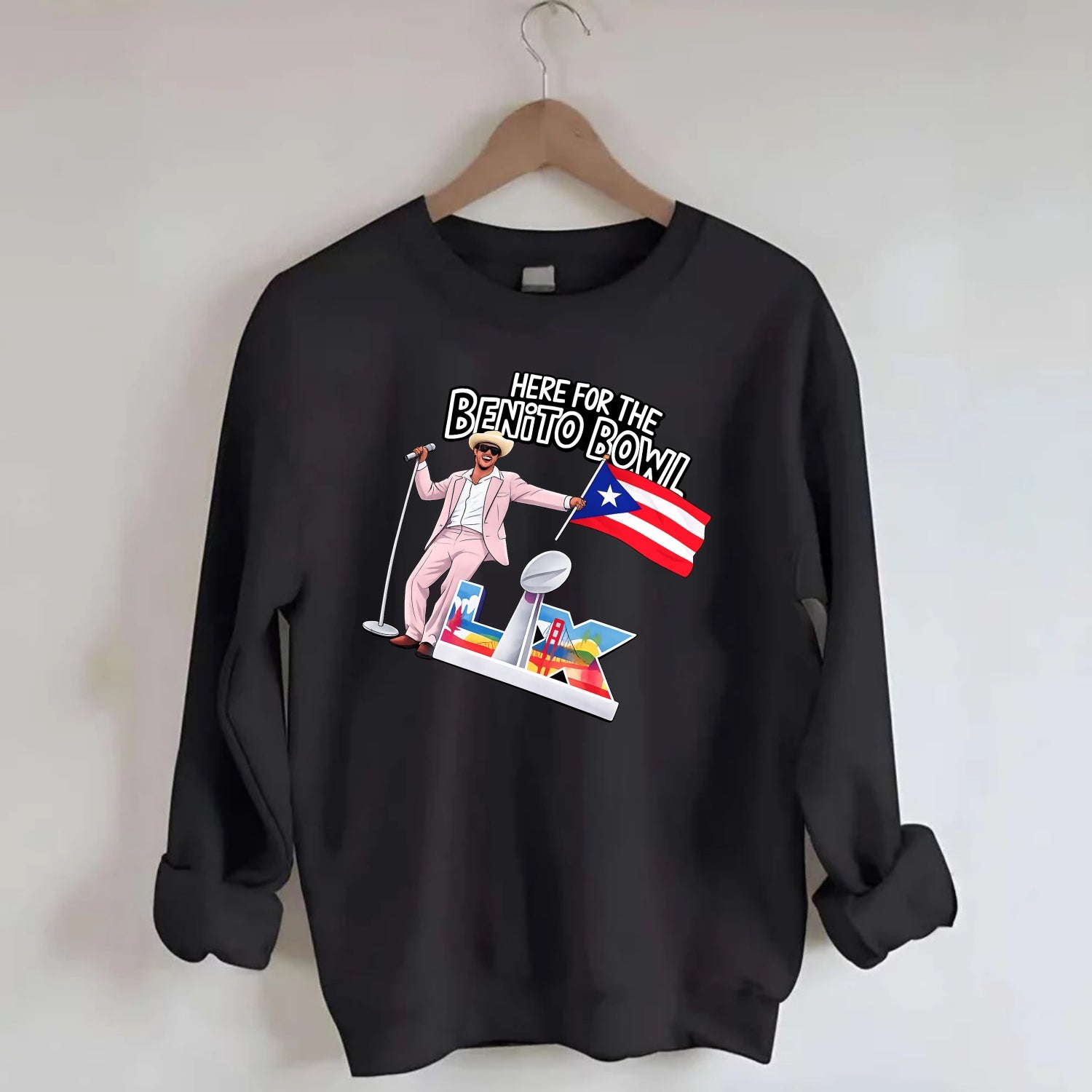 Here For The Bento Bowl - Crewneck Sweatshirt - black