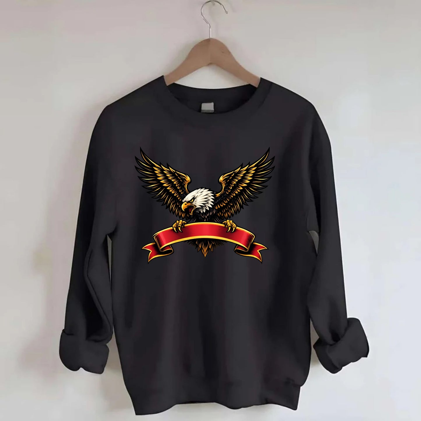 Eagle Banner - Crewneck Sweatshirt - black