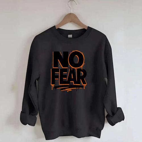 Bold typography design - NO FEAR - courage, bravery - Crewneck Sweatshirt