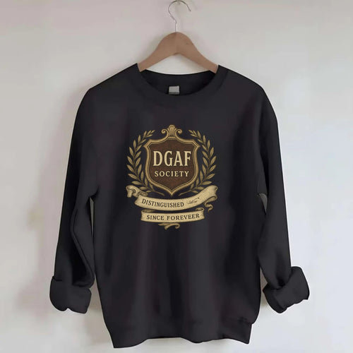 Official membership card design - DGAF Society - Distinguished Members Since - Crewneck Sweatshirt