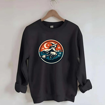 Mystic Night Witch Emblem - Crewneck Sweatshirt - black