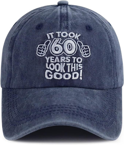 Vintage 60th Embroidered Classic Cap - "It Took 60 Years to Look This Good!"