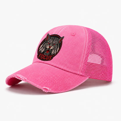 Bobcat Focus Badge Washed Trucker Hat – Rose