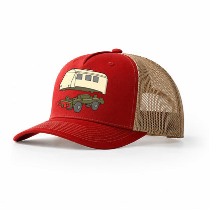 Body Shell Lifted Off Model Railways Trucker Hat – Red Khaki