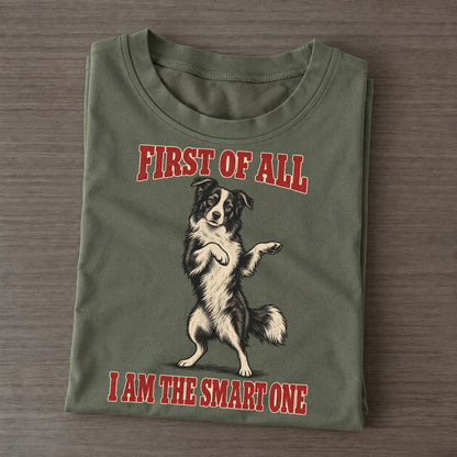 Border Collie Dog Declarations Classic T-shirt – Army Green