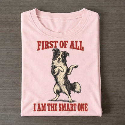 Border Collie Dog Declarations Classic T-shirt – Pink