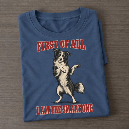 Border Collie Dog Declarations Classic T-shirt – Twilight Navy