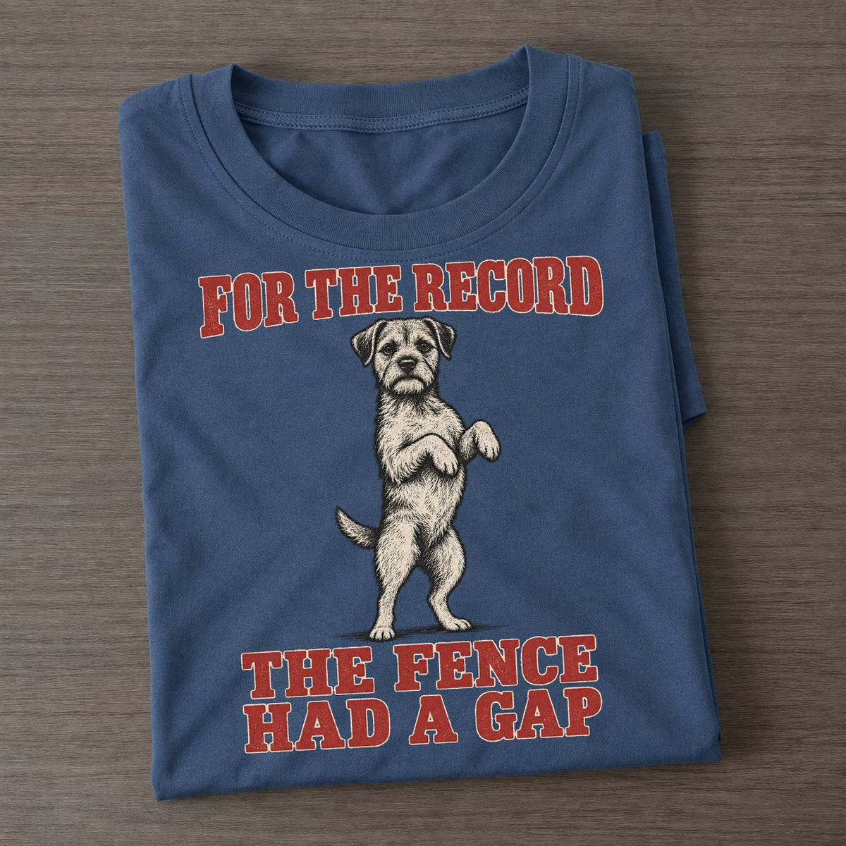Border Terrier Dog Declarations Classic T-shirt – Twilight Navy