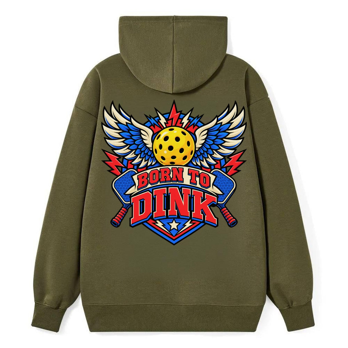 Born To Dink Pickleball Life Classic Pullover Hoodie – Armygreen
