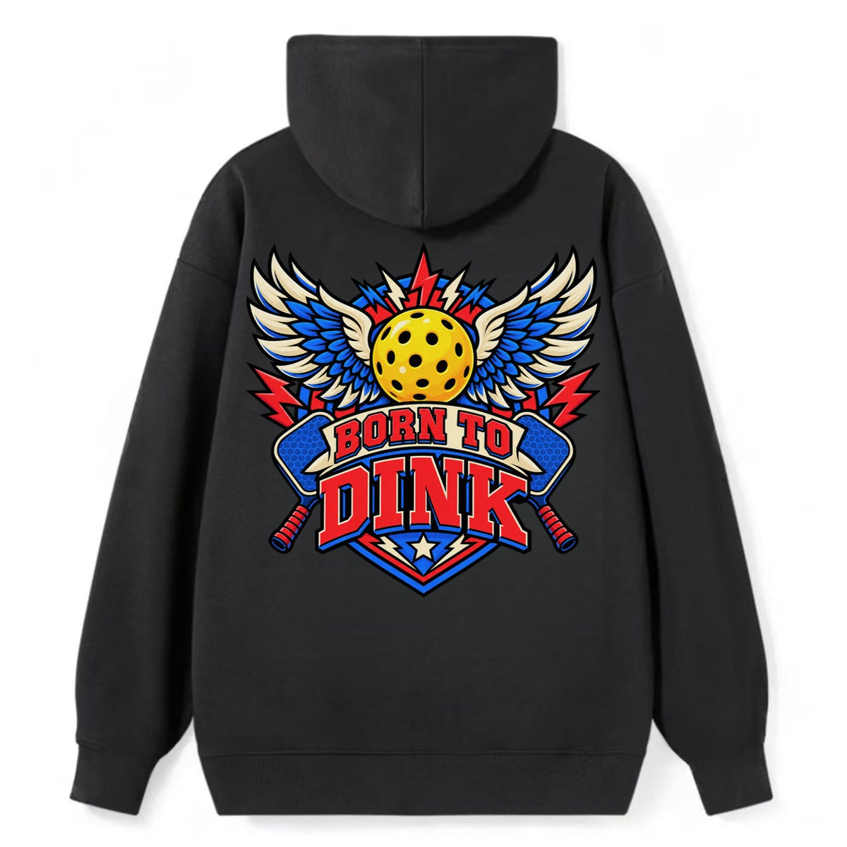 Born To Dink Pickleball Life Classic Pullover Hoodie – Black