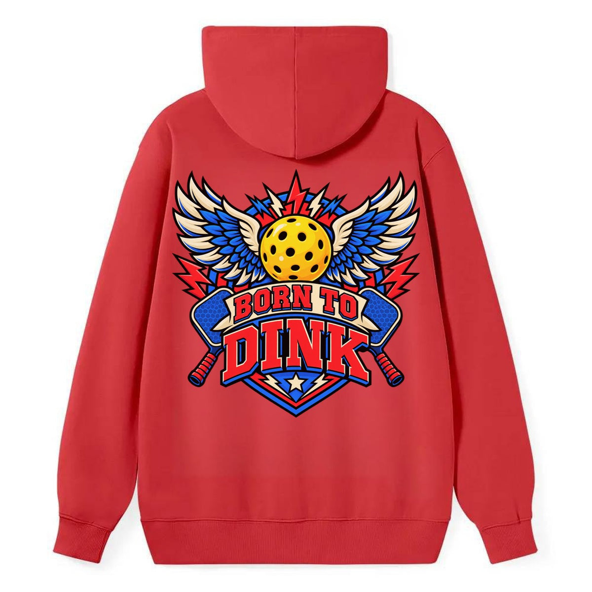 Born To Dink Pickleball Life Classic Pullover Hoodie – Red