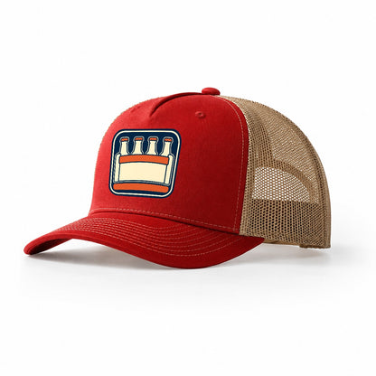 Bottle Crate Trucker Hat – Red Khaki