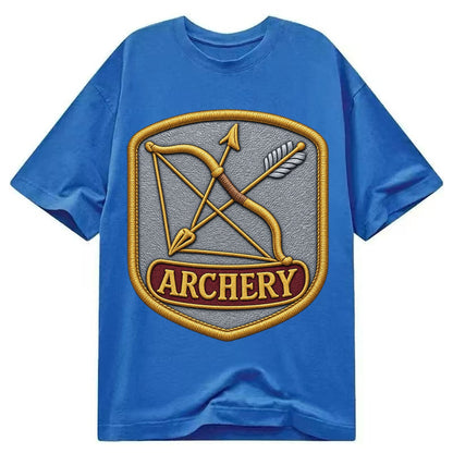 Bow and arrow crossed - archery enthusiast - Classic T-shirt – Blue