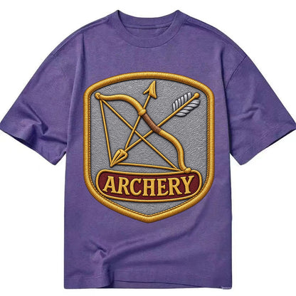 Bow and arrow crossed - archery enthusiast - Classic T-shirt – Purple