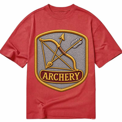 Bow and arrow crossed - archery enthusiast - Classic T-shirt – Red