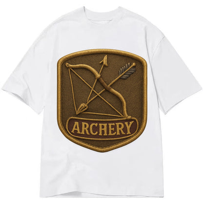 Bow and arrow crossed - archery enthusiast - Classic T-shirt – White