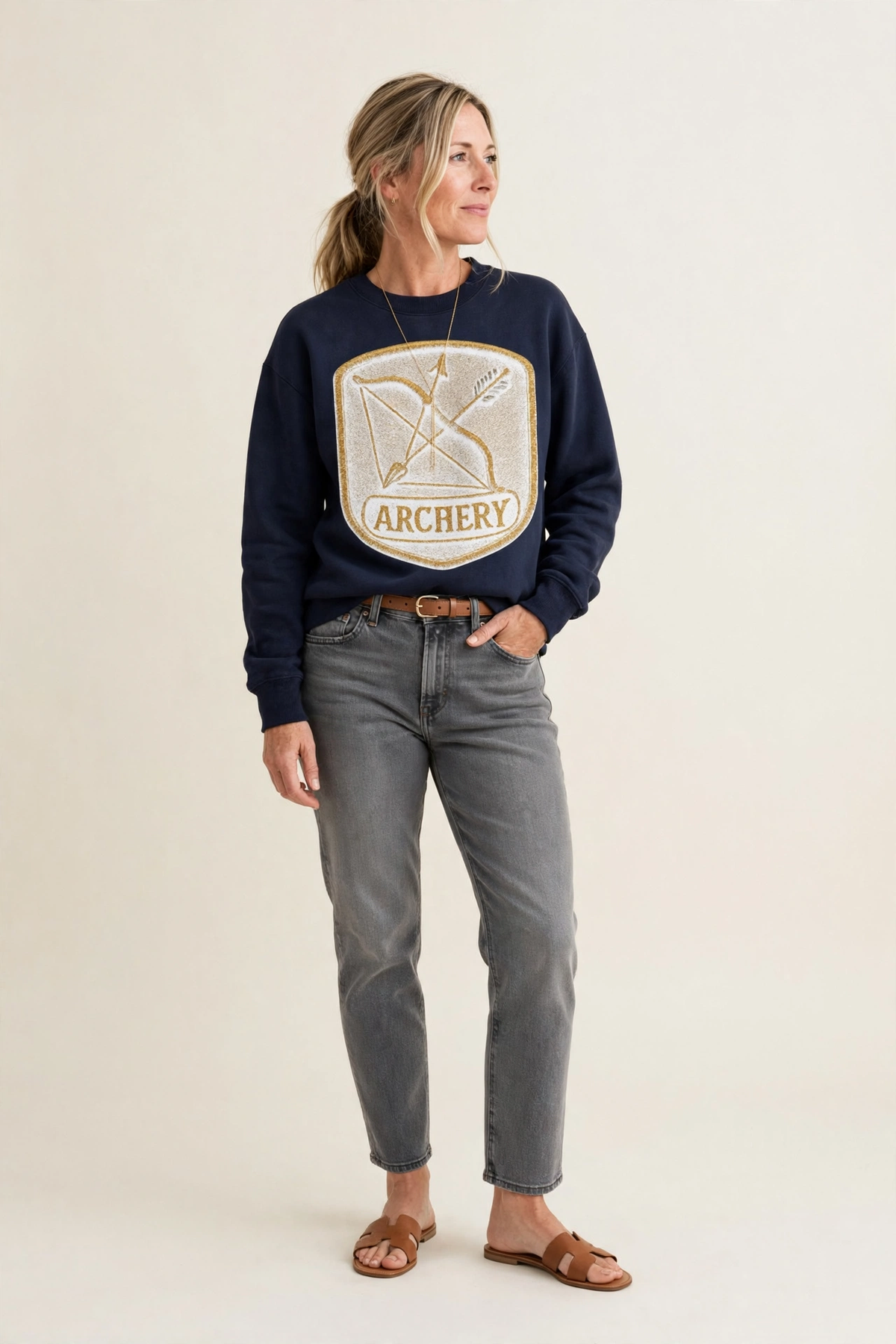 Bow And Arrow Crossed Archery Enthusiast Fleece Sweatshirt – studio model photo