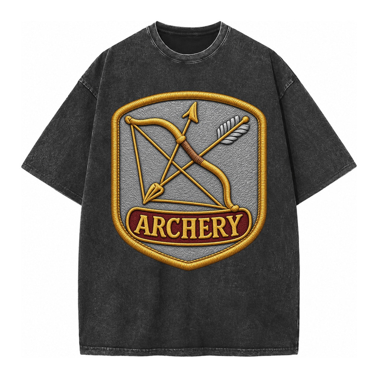 Bow and arrow crossed - archery enthusiast - Vintage T-shirt – Black