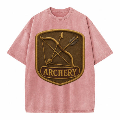 Bow and arrow crossed - archery enthusiast - Vintage T-shirt – Dusty Rose(Rose)