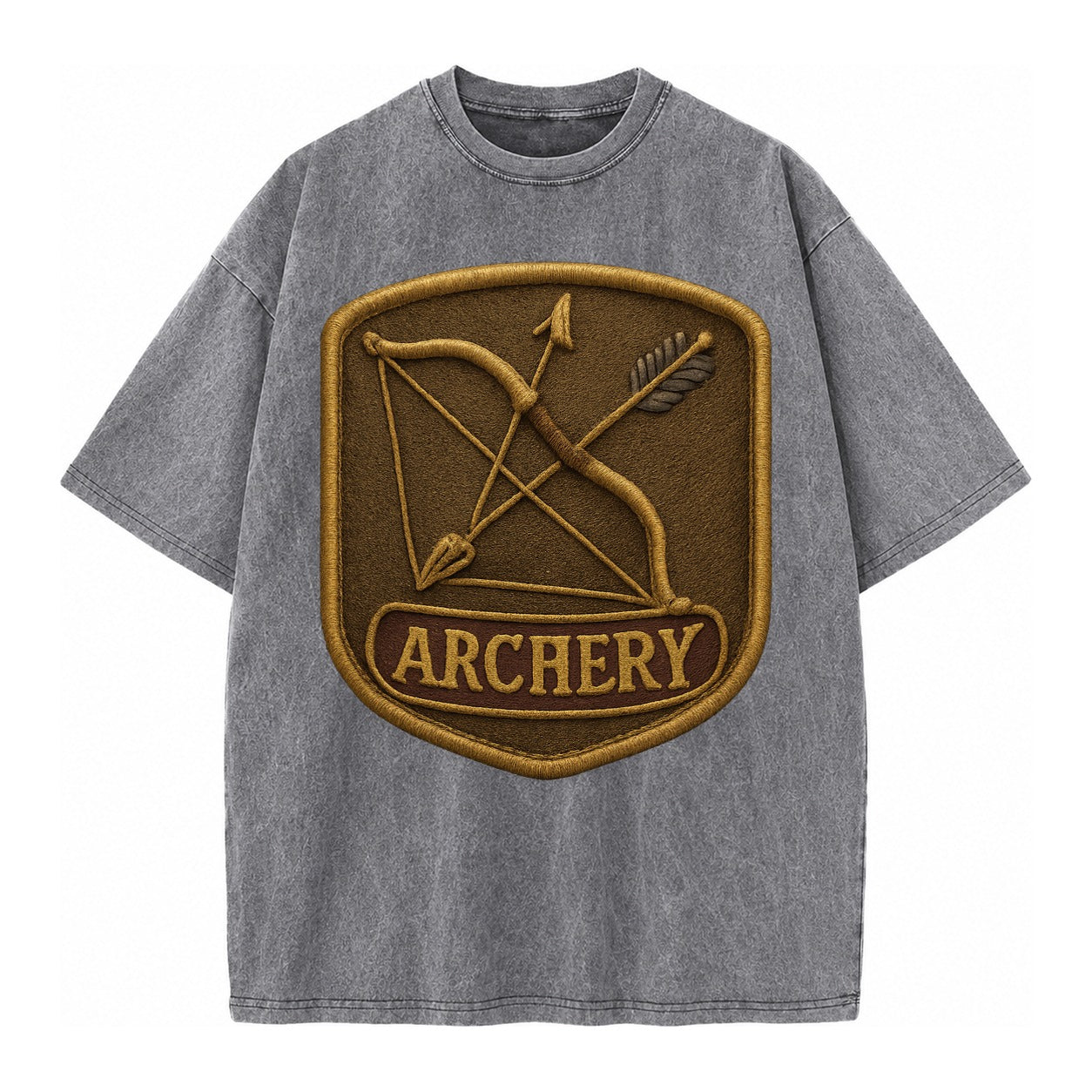 Bow and arrow crossed - archery enthusiast - Vintage T-shirt – Grey