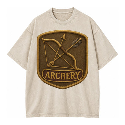 Bow and arrow crossed - archery enthusiast - Vintage T-shirt – Off White