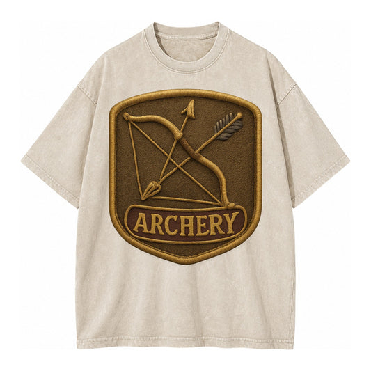 Bow and arrow crossed - archery enthusiast - Vintage T-shirt – Off White