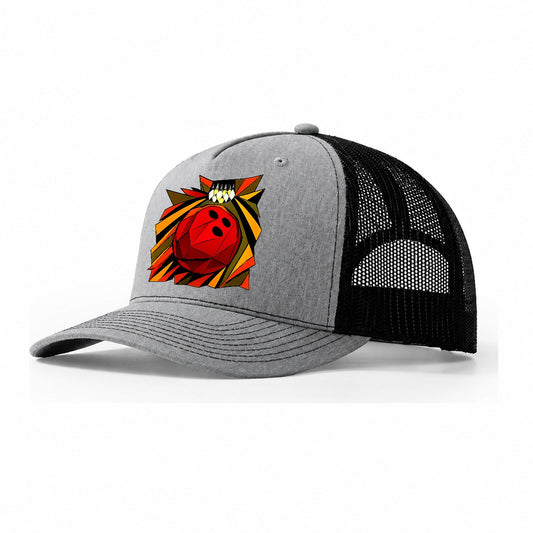 Bowling Ball Lane Roll Trucker Hat – Sport Grey Black
