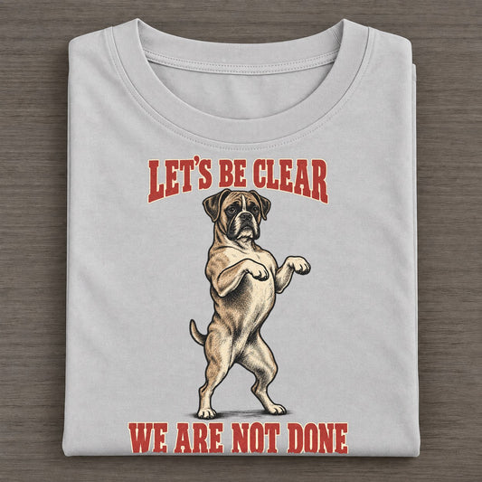 Boxer Dog Declarations Classic T-shirt – Grey