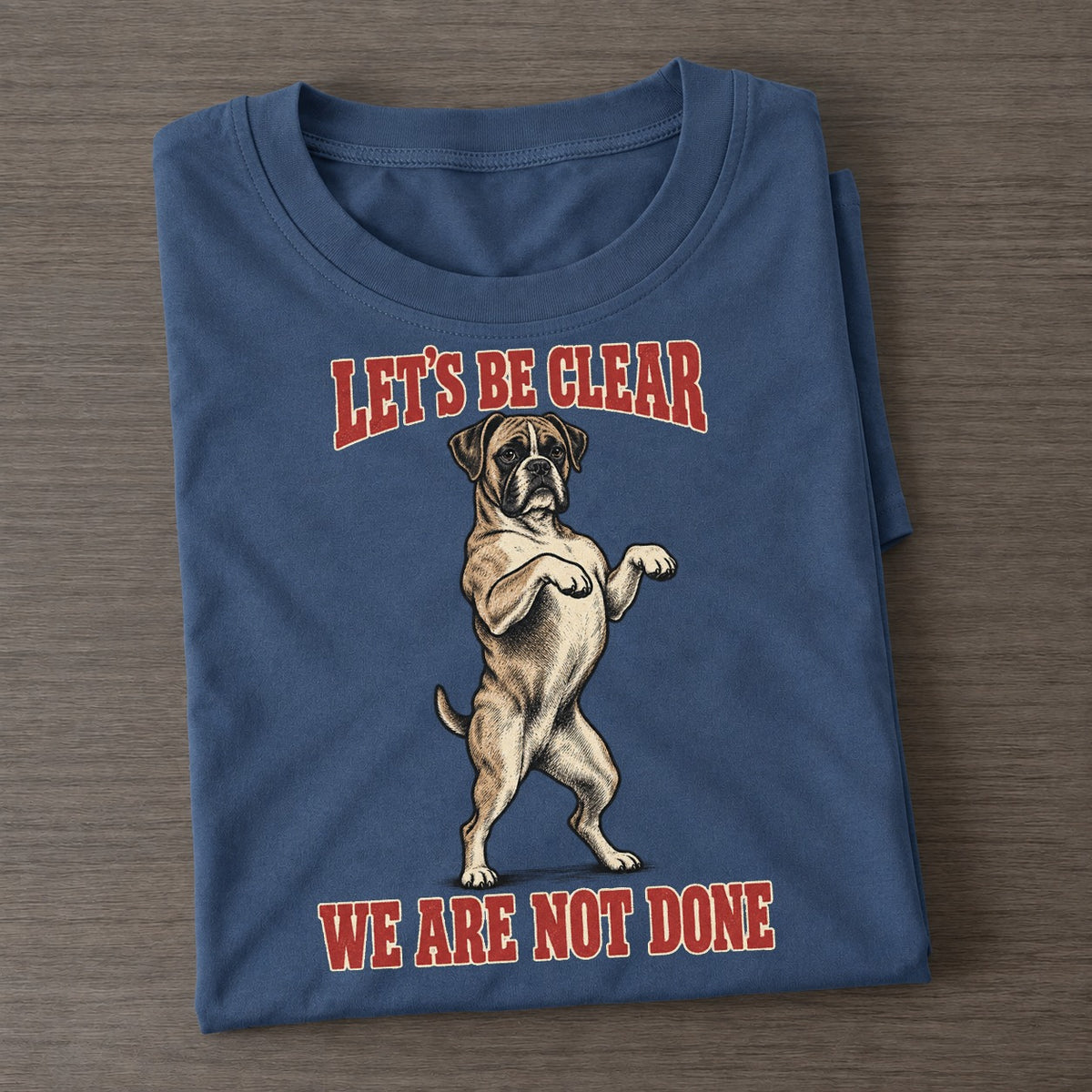 Boxer Dog Declarations Classic T-shirt – Twilight Navy