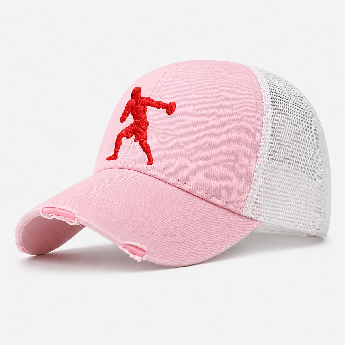 Boxer Slip Counter Micro Motion Mark Washed Trucker Hat – Light Pink