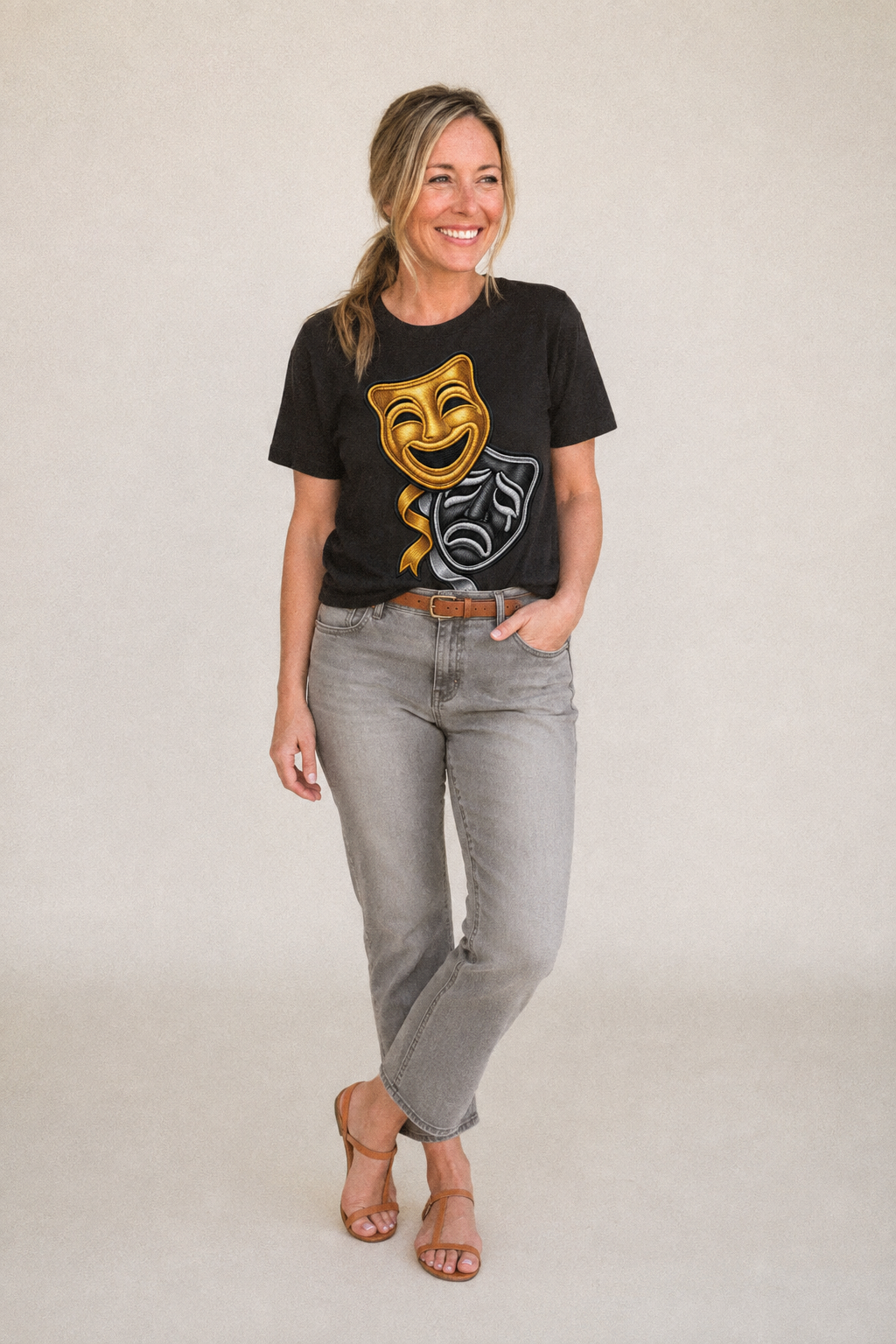 Broadway Masks Classic T-shirt – studio model photo