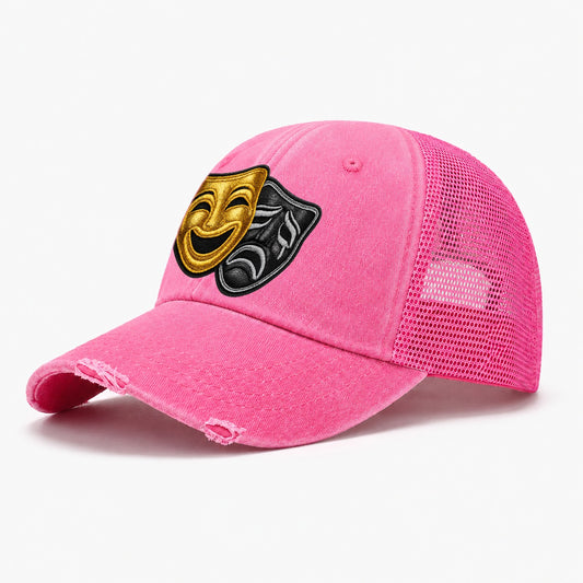 Broadway Masks Washed Trucker Hat – Rose