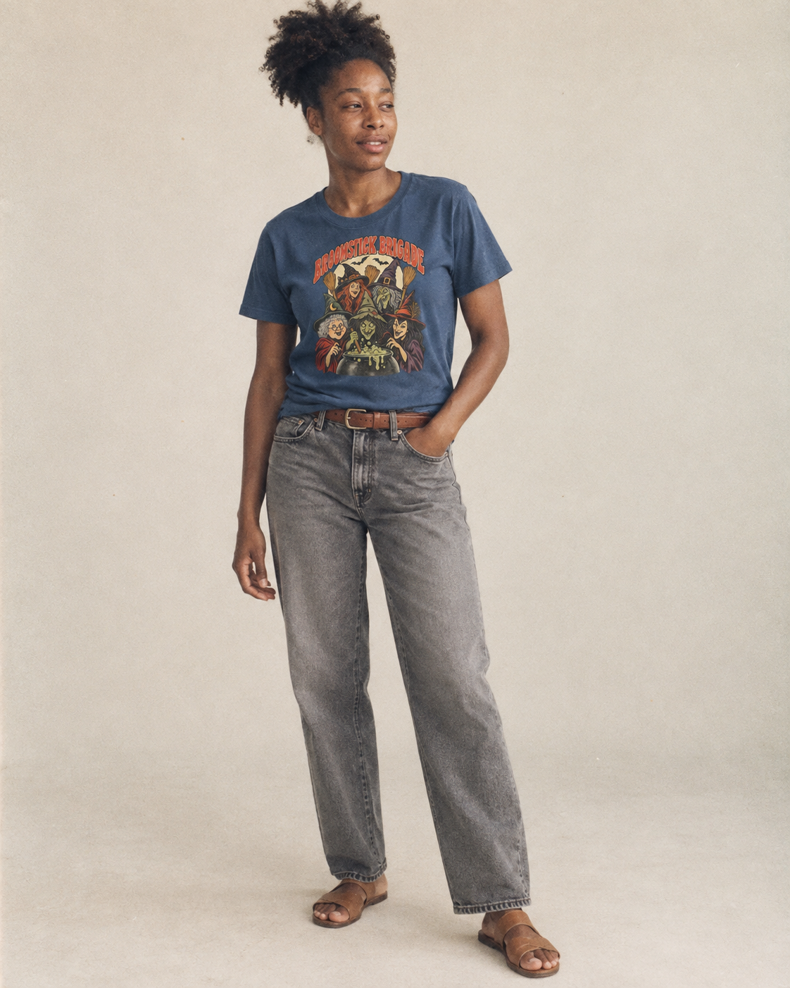 Broomstick Brigade Ghoul Mixer Classic T-shirt – studio model photo