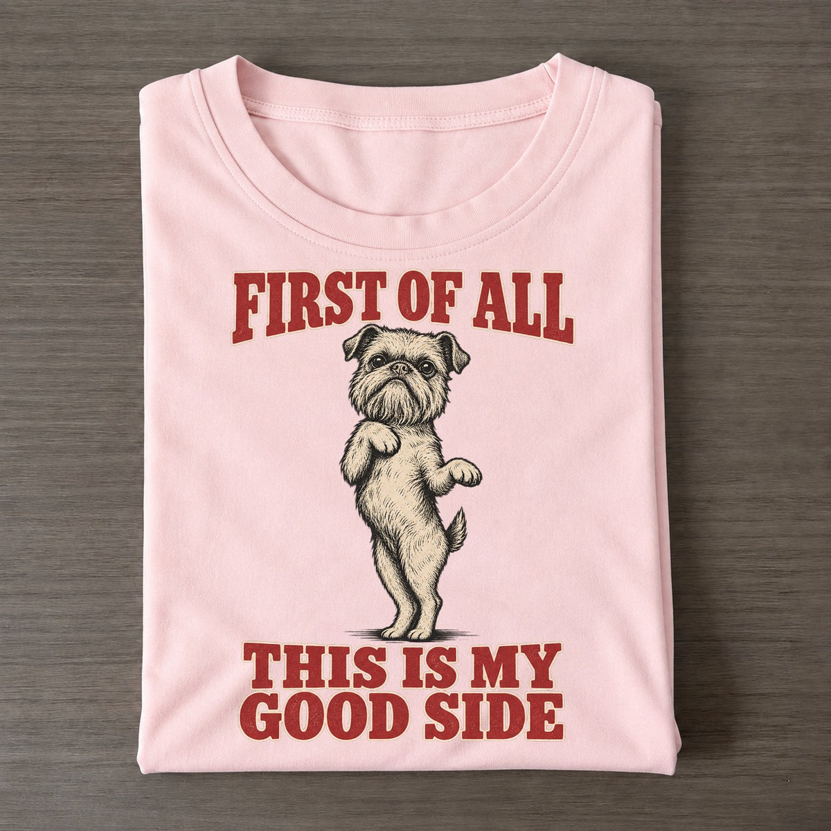 Brussels Griffon Dog Declarations Classic T-shirt – Pink