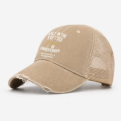 Built In The Fifties Washed Trucker Hat – Khaki