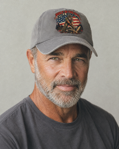 Studio model wearing the hat