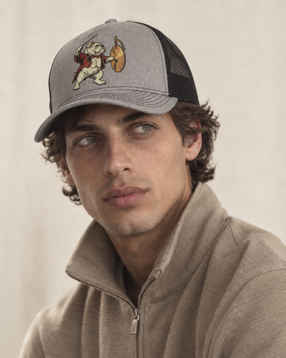 Model wearing the cap