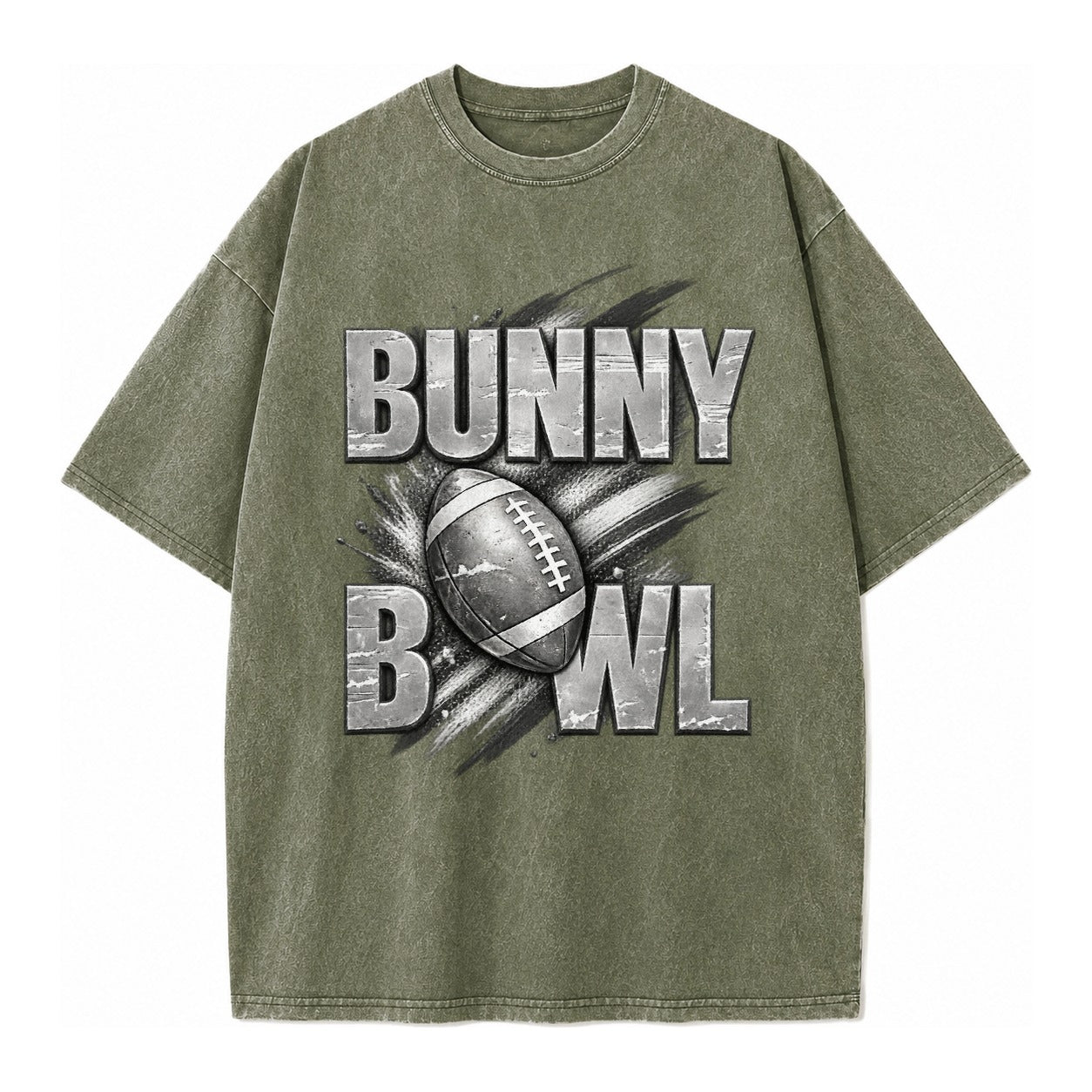 Bunny Bowl - Vintage T-shirt – Army Green