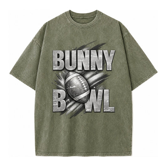 Bunny Bowl - Vintage T-shirt – Army Green