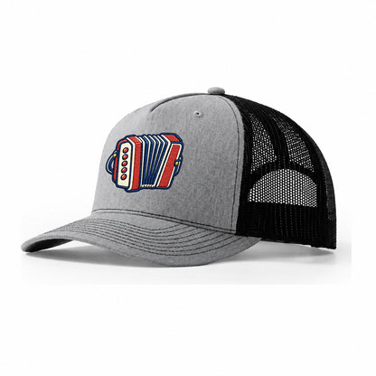 Button Accordion Tiny Solo Marks Trucker Hat – Sport Grey Black