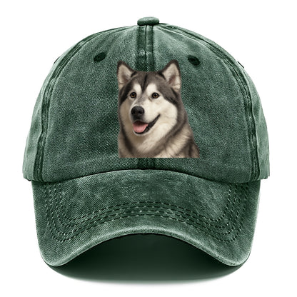 alaskan malamute portrait design Hat