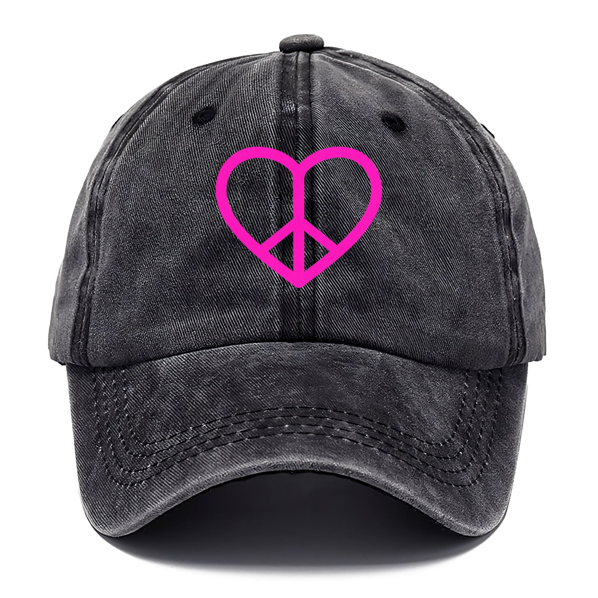 Retro 80s Heart Peace Sign Hat