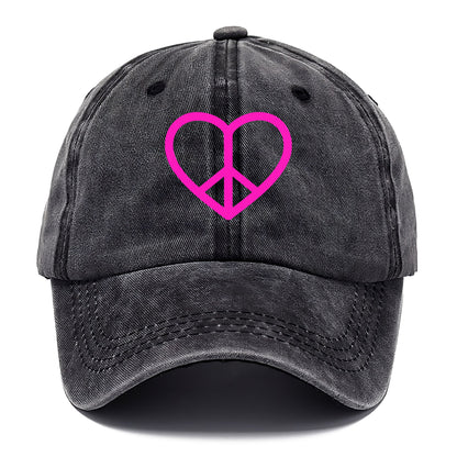 Retro 80s Heart Peace Sign Hat